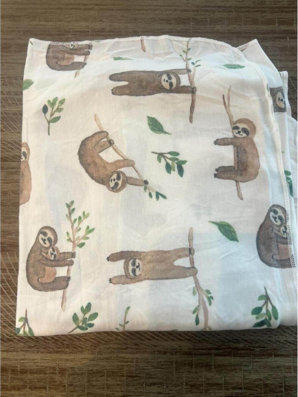 Copper Pearl Sloth Swaddle Blanket